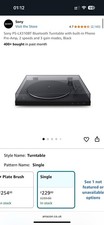 Sony PS-LX310BT Bluetooth Turntable with built-in Phono Pre-Amp, 3 gain modes