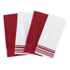 Mainstays 4-Pack 16"x26" Woven Kitchen Towel Set, Red