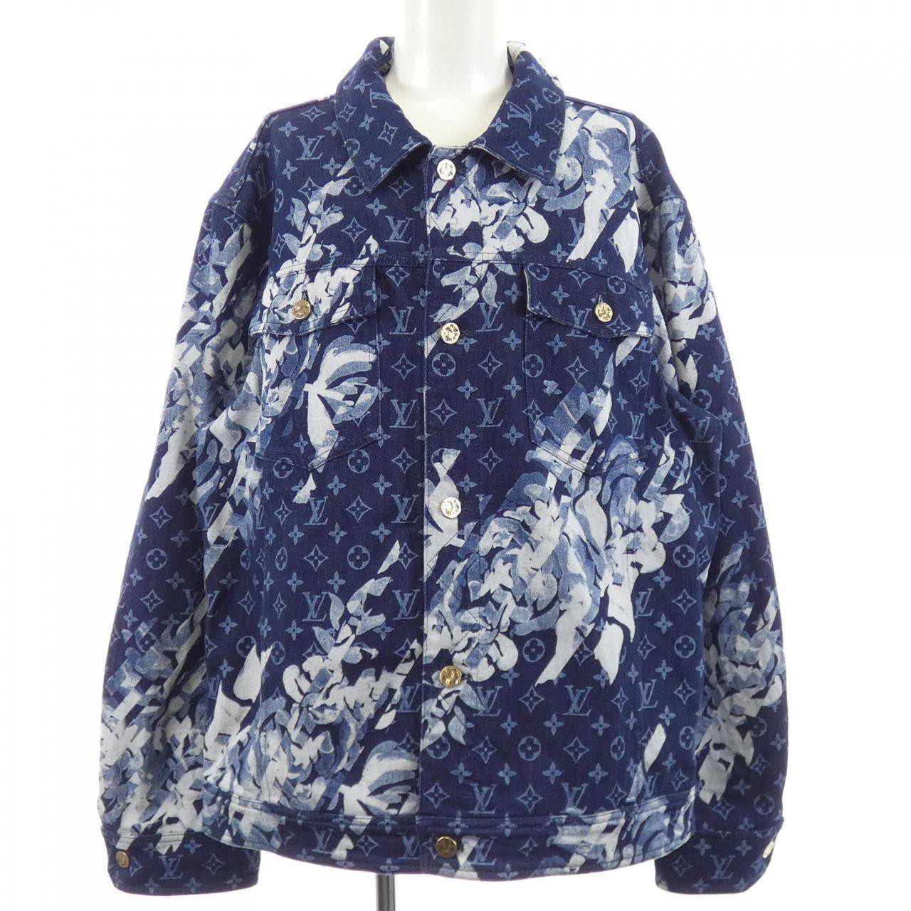 Authentic Louis Vuitton Monogram Printed Denim Jacket HQA01WFSG Denim Jacket...
