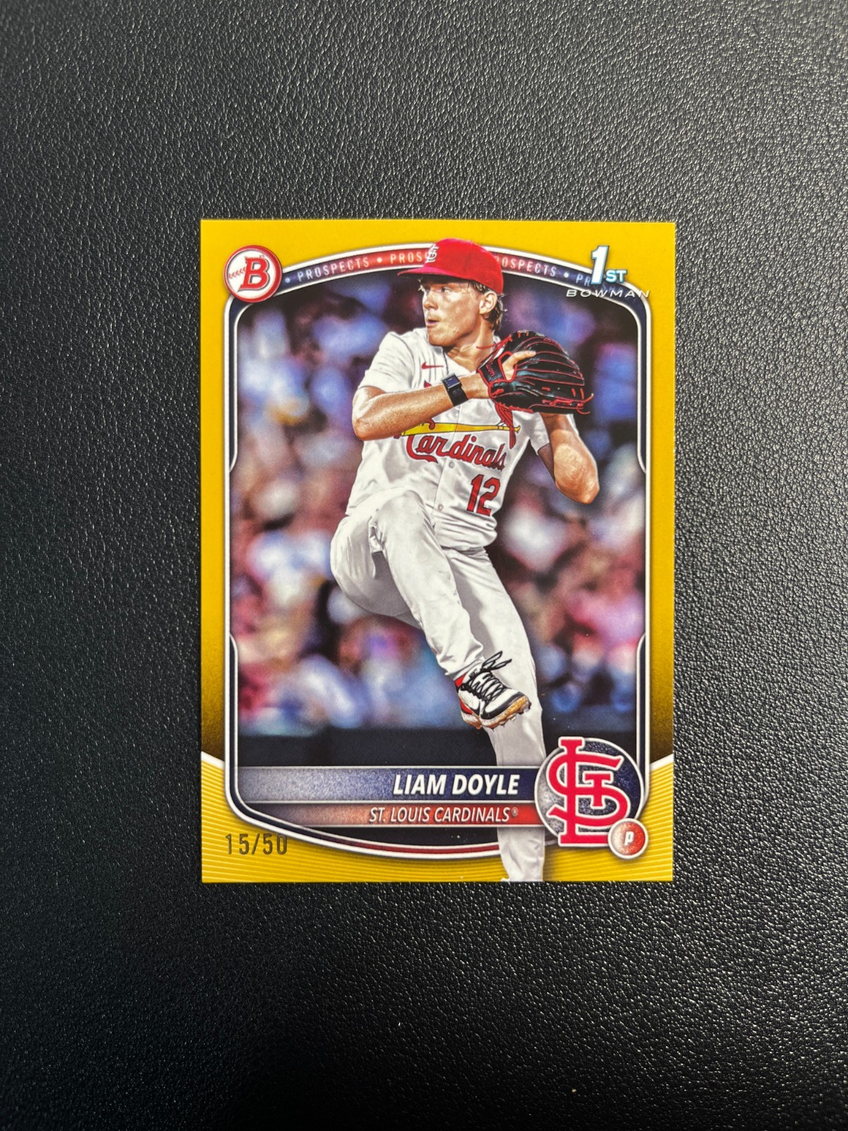 2025 Bowman Draft #BD-12 Liam Doyle 1st Gold Prospect Base 15/50 BJHT