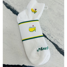 2026 Masters Tournament Masters Golf Socks White Augusta Logo Crew Socks NEW