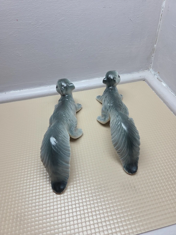 Adorno de jardín vintage cerámica gris ardilla par SIN DAÑOS Foto 4 de 4