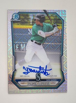 2026 Bowman Chrome Mega Yorger Bautista Mojo Refractor Auto BMA-YB RC Mariners