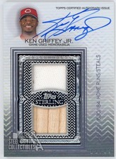 Ken Griffey Jr. 2021 Topps Sterling Swings Dual Relic Auto Card #SWAR-KGJ2 12/15