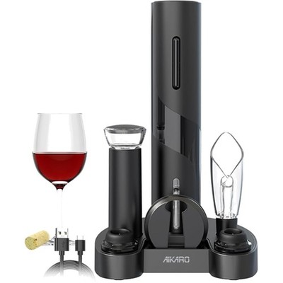 Electric Wine Bottle Opener Automatic Electric Corkscrew, Rechargeable Basic Set