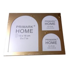Cornice portafoto multipla Primark Home arco oro 5x7 + (2) 3,5x3,5 • cornice multipla moderna