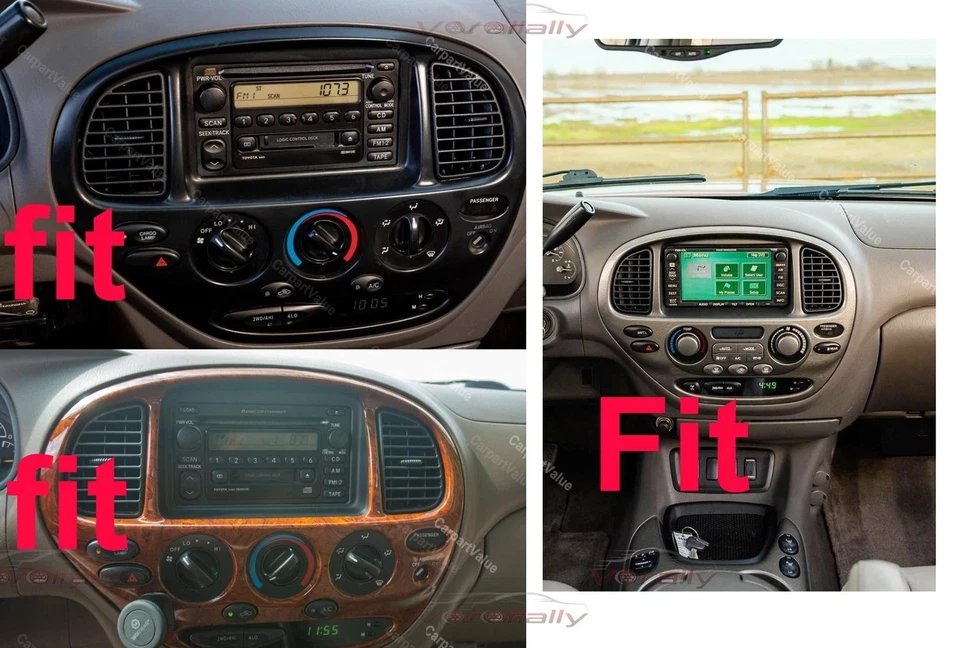 For 2001-2007 Toyota Sequoia Android 15 Rotatable Carplay Car Stereo Radio GPS - Image 3 of 4