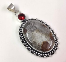 Natural Oval Fancy Jasper Gemstone Pendant Handmade Jewelry For Friend Gift