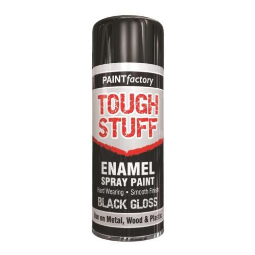 Vernice spray effetto smalto nero lucido metallo legno spray plastica 400 ml - Foto 2 di 2