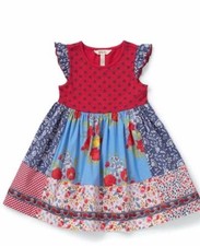 Matilda Jane Girls Size 8 New NWT In The Stars Dress Wish You Were Here 4th July