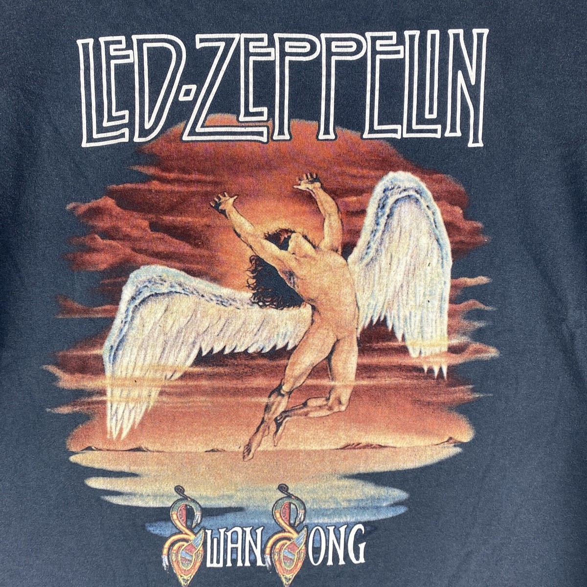 Vintage Led Zeppelin Swan Song Double Sided T Shirt Robert Plant 