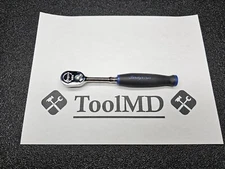 Snap-on Tools USA NEW 1/4" Drive POWER BLUE Soft Grip Long Handle Ratchet THL72