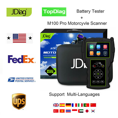 M100Pro OBD2 Motorcycle Diagnostic Tester Code Reader Scanner For Kawasaki Honda