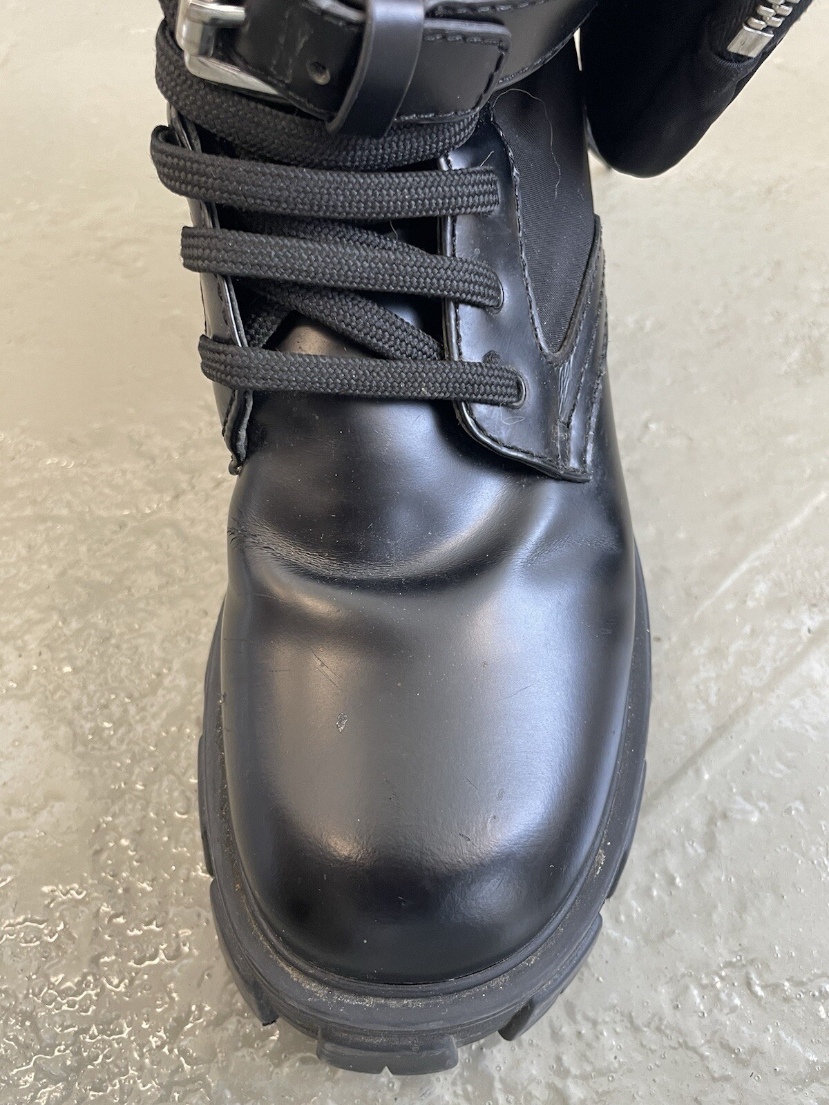 Authentic PRADA Monolith Chunky Combat Boots W/ M… - image 11