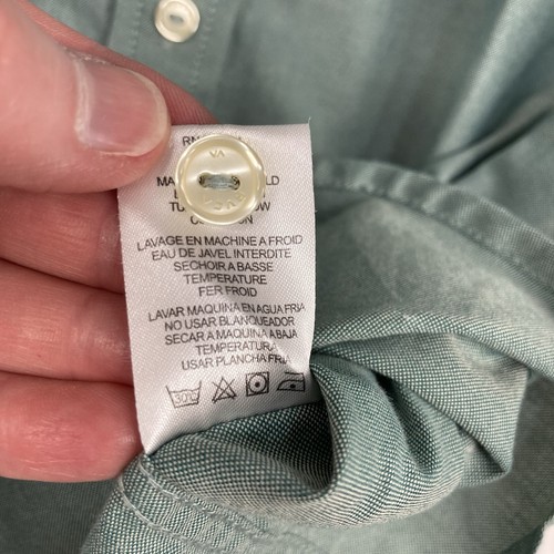 Camisa RVCA Para Hombre’s Med Verde That’ll Do Abotonada Preppy Calce Ajustado Manga Corta - Imagen 4 de 9