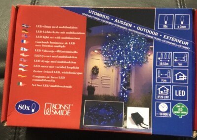 Konstsmide MICRO LED LICHT SET 80 blaue LEDs - Niedervolt Außen Deko