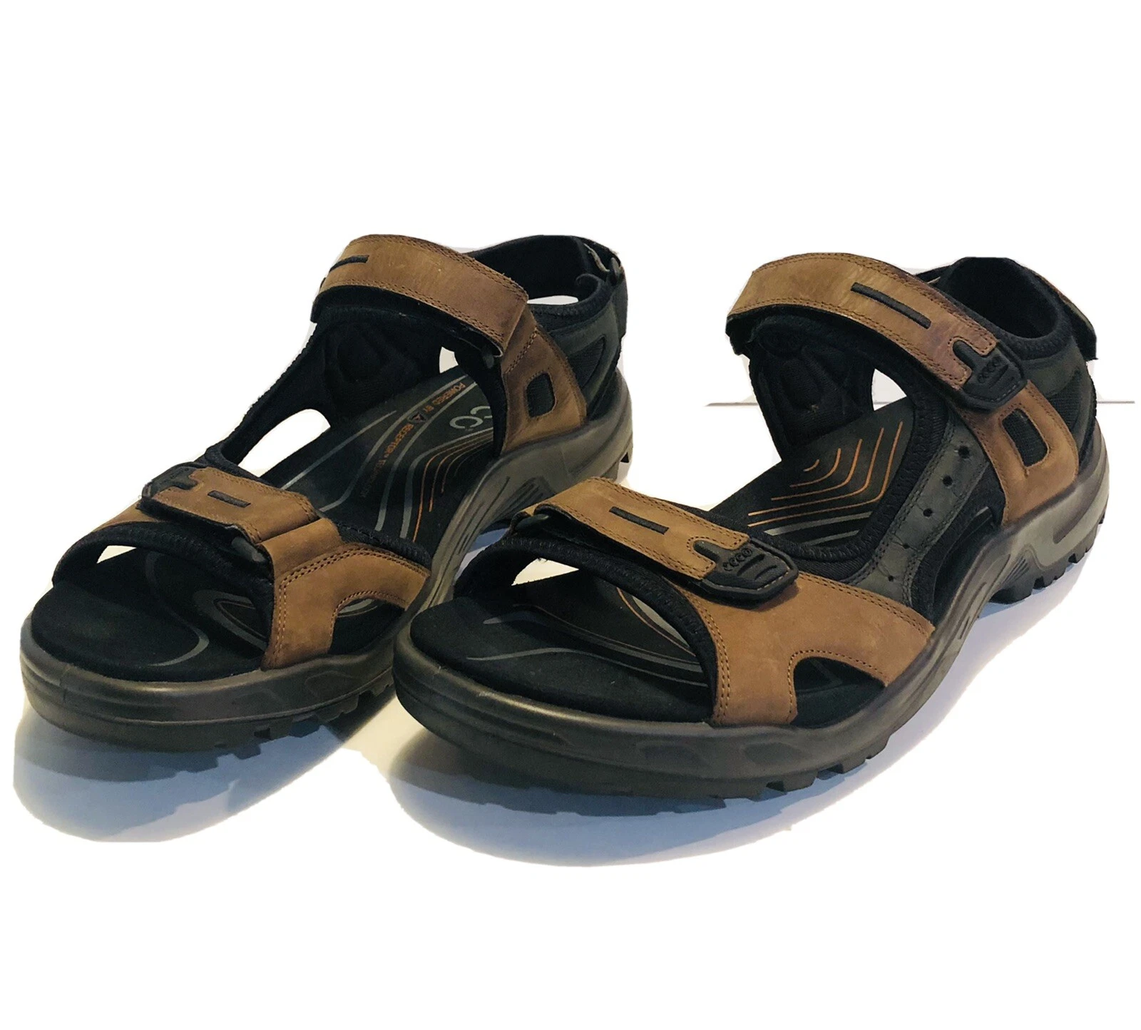 Sandali da uomo Ecco Off Road Yucatan in pelle marrone escursionismo acqua taglia 47 13 13 5