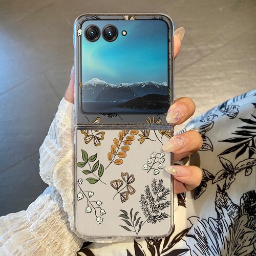 Funda transparente con flores para Motorola Razr 50 40 Ultra 50 40 cubierta rígida delgada a prueba de golpes - Imagen 17 de 26