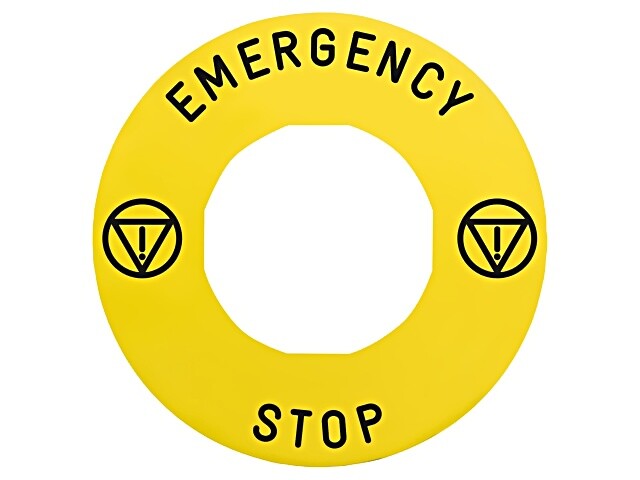ZBY9330T Label Harmony XB4 Ø22mm Yellow Dimension: Ø60mm SCHNEIDER ELECTRIC