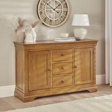 Large Sideboard French Louis Oak Solid Storage Living Room Furniture
