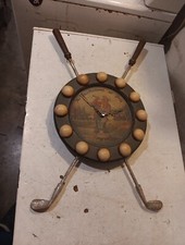 Vtg Rare The Frustrations Of Golf Wall Clock Golf Balls Crossed Bent Clubs