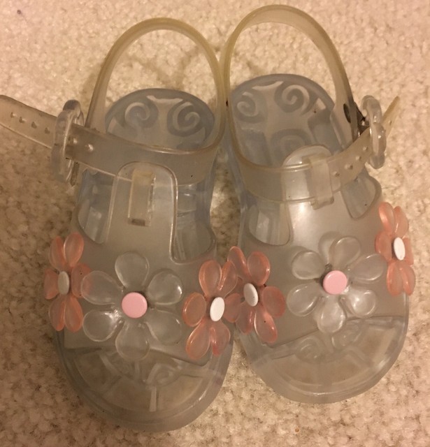Baby Clear Flower Jelly Shoes Sandals Infant Size 1/2 eBay