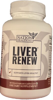 Nation Health MD LIVER RENEW Supports Healthy Liver Function 60 Capsules 
