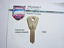 Key Blank for Vintage Lancia , Alfa Romeo, NSU, Prince vehicles (see code)  F68C