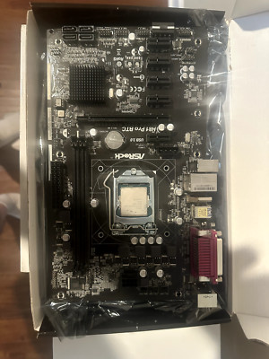 ASRockH81 PRO BTC R2.0, LGA 1150, Intel Motherboard Used [Intel Pentium g3220]