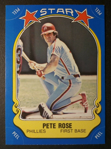 1981 FLEER BASEBALL STAR STICKER #74 PETE ROSE REDS NEARMINT - Bild 3 von 3