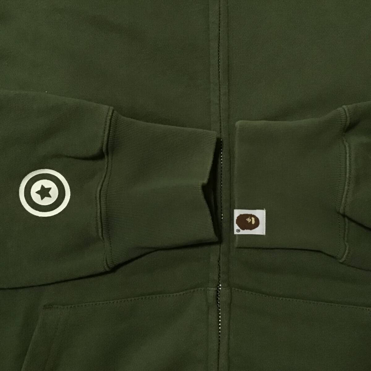 BAPE Ape head full zip hoodie green x 1st camo A Bathing Ape Size