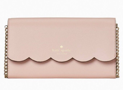 Kate Spade Gemma Rose Smoke Leather Chain Crossbody WLR00552 Dusty Pink NWT