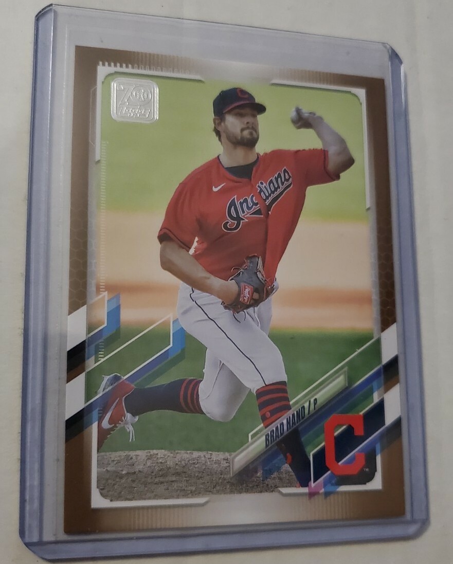 Brad Hand 2021 Topps Series 1 Gold Parallel 564/2021 Cleveland Indians #175