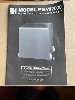 KEF PSW2000 SUBWOOFER MANUAL