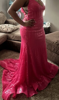 strapless open back dress Sweetheart Sleeveless Appliques High Slit Prom Dress  Loveiss