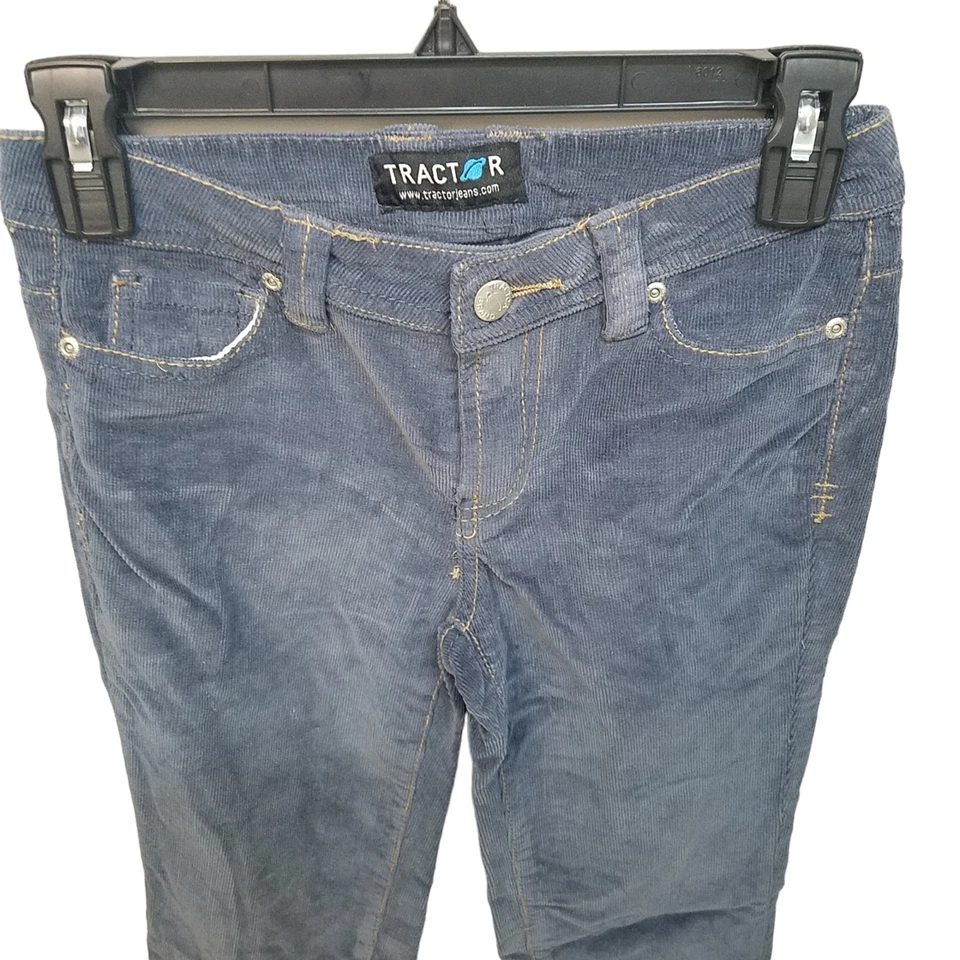 Pantalones de pana lisa azul Tractor para niñas talla 14 Foto 3 de 4