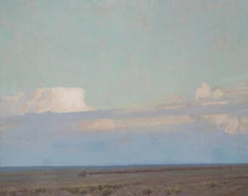 Maynard Dixon - The Prairie (1915) Cowboys on Horseback - 17"x22" Fine Art Print
