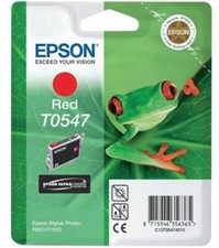 Image of Genuine Epson T0547 Red Ink Cartridge (Frog)
