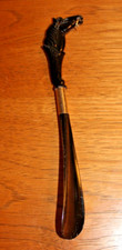 Vintage Black Bakelite Horse Head Shoehorn Shoe Horn