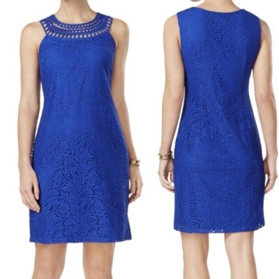 Jessica Howard Royal Blue lace dress Size 22W sleeveless Shift 22 Plus |  eBay