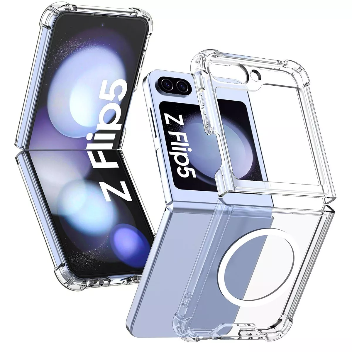 For Samsung Galaxy Z Flip 5 Case Transparent Clear Shockproof Case