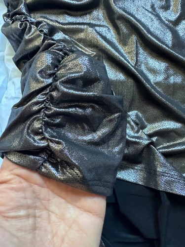 Vintage Victoria's Secret Shimmery Tube Top Y2K Liquid XL Stretch Metallic Ruche - Picture 3 of 7
