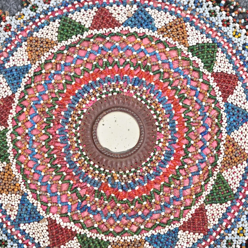 Star Motifs Pearl Hand Embroidery Multi Color Beads Work Wall Hanging - Image 3 of 4