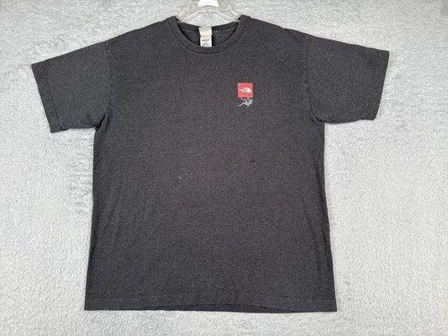 The North Face Shirt Men Medium Gray Short Sleeve Crew Neck Cotton Poly Blend