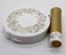 Vintage Sharon Ray Compact & Lipstick Unused Contents Orig. Styrofoam Case SALE!