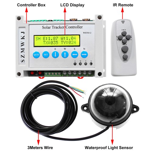 Electronic Dual Axis Solar Panel Tracking LCD Solar Tracker Controller Remote DO - Picture 2 of 17