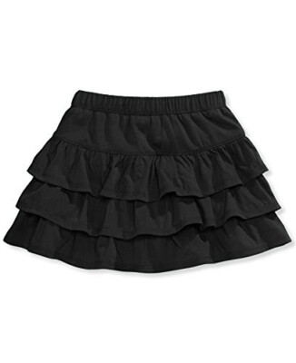 Epic Threads Little Girls' Mix & Match Three-Tiered Scooter Skirt in Black (4T)