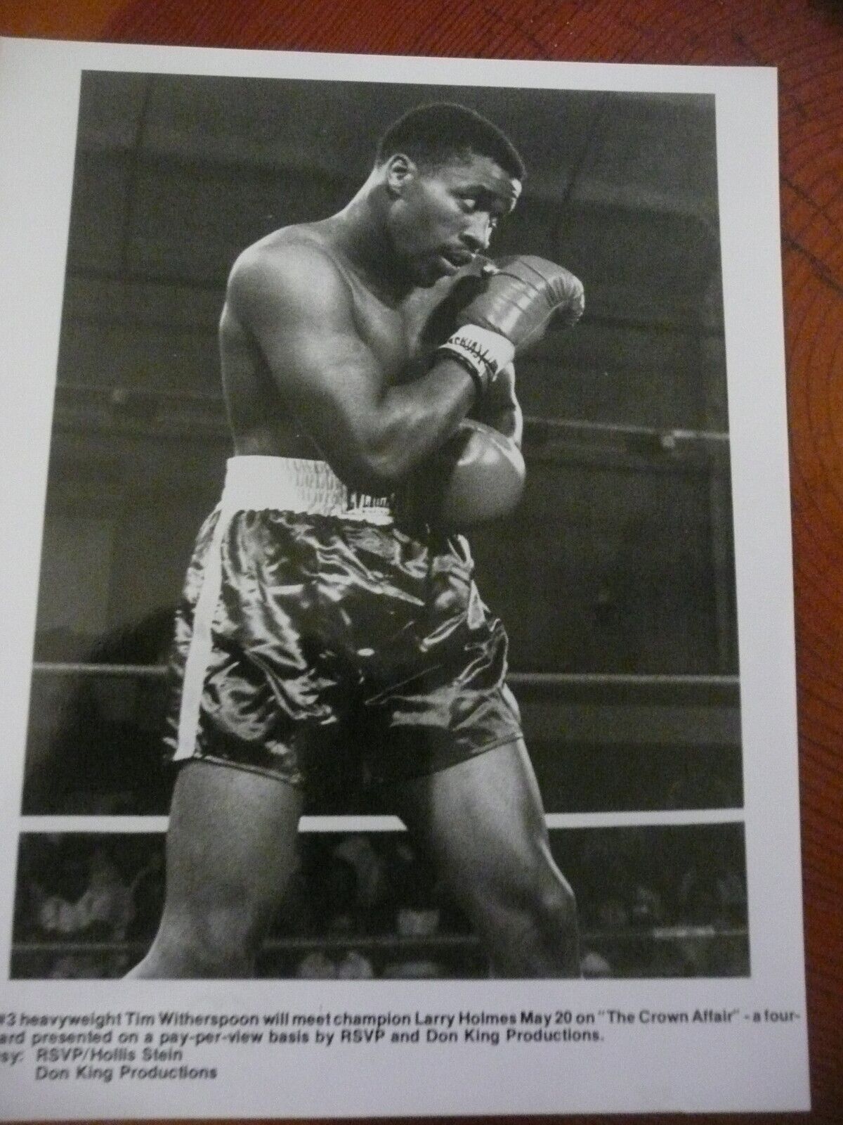 jeg er glad Bortset Kamel Boxing. Tim Witherspoon to fight Larry Holmes Photo. | eBay