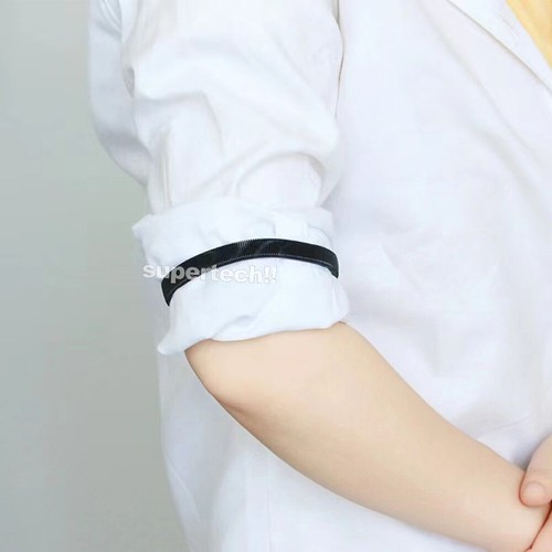 Unisex Anti-Slip Shirt Sleeve Holders Fashion Elastic Armbands Hold Ups Garter - Picture 7 of 12
