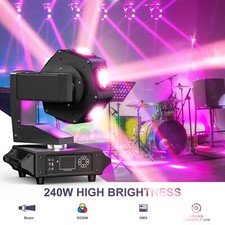 240W Moving Head Light 6LED w/ Display RGBW 360 Rotation DMX Sound Stage Light